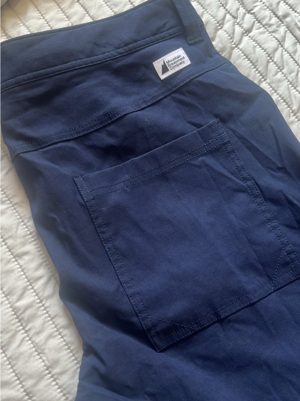 MEC 38x34 Navy hiking utility pants with zip-up pocket